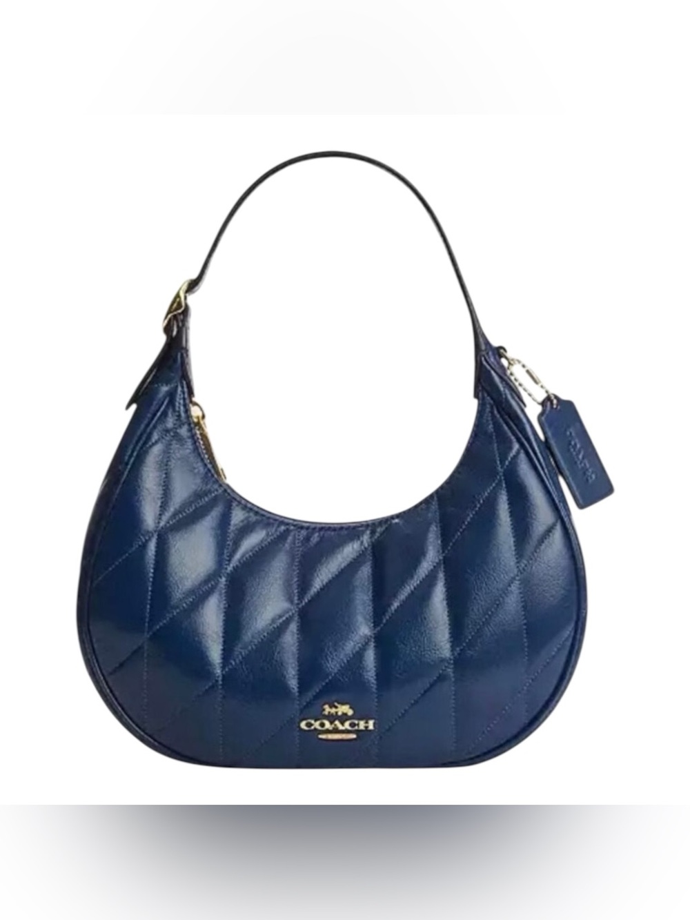 COACH NEW Quilted Leather Emily Deep Blue